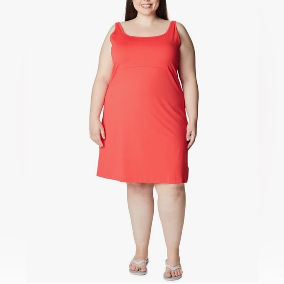 Columbia Women's PFG Freezer III Dress Coral peach Medium Fishing Athleisure - Picture 1 of 6